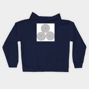 Three Legged Spiral Kids Hoodie